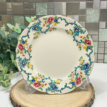 Royal Cauldon "Victoria" Dinner Plate - Vintage English Porcelain, Floral Design