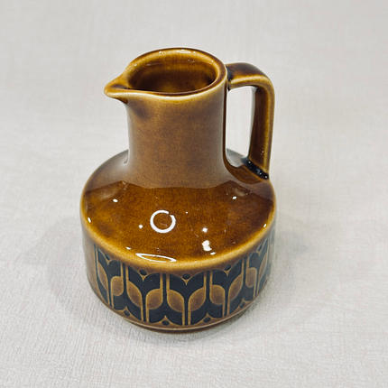 Title: Hornsea Heirloom Oil/Vinegar Bottle Brown 1970s No Stopper