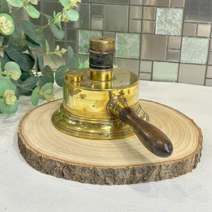 Vintage French Brass Alcohol Stove - Camping & Tabletop Warmer