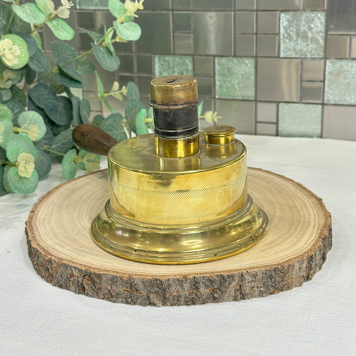 Vintage French Brass Alcohol Stove - Camping & Tabletop Warmer