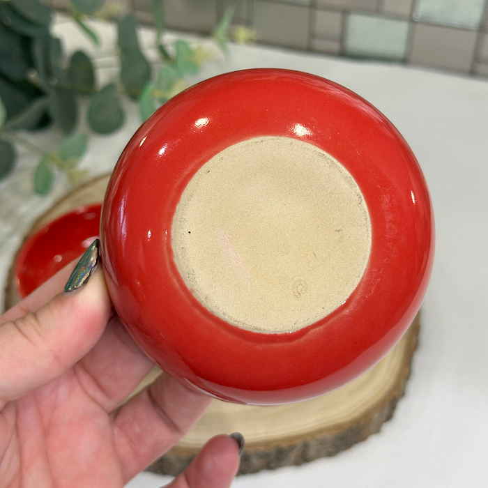 Red Ceramic Dipping Bowls - Set of 2