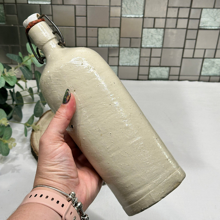 Antique French Stoneware Lemonade Bottle - "Cooperative des Limonadiers"