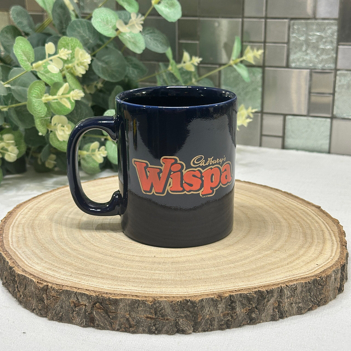 Vintage Cadbury's Wispa Mug - Blue Ceramic, Kilncraft England