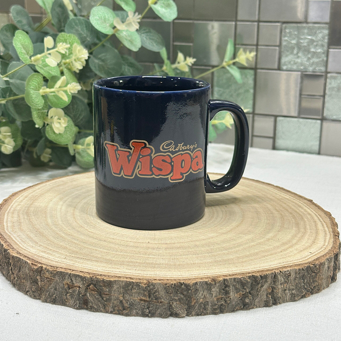 Vintage Cadbury's Wispa Mug - Blue Ceramic, Kilncraft England