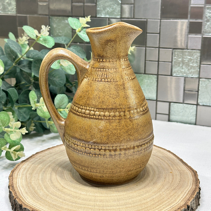 Vintage Digoin Stoneware Pitcher - French Rustic Farmhouse Jug