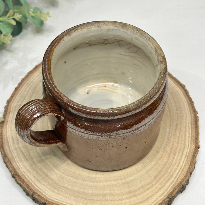 Vintage French Confit Pot - Rustic Stoneware Crock