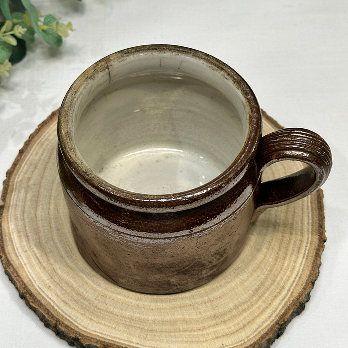 Vintage French Confit Pot - Rustic Stoneware Crock