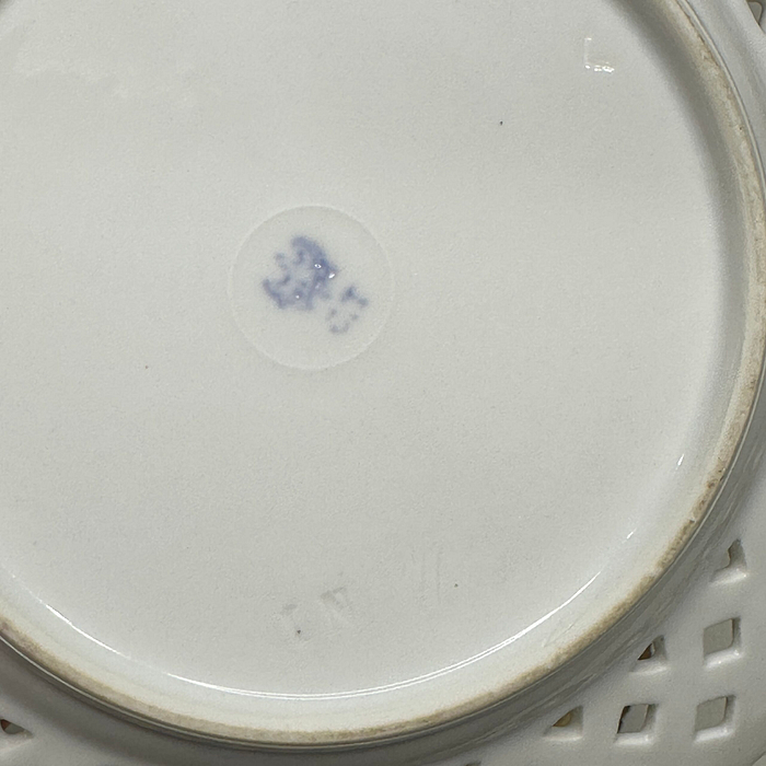 Antique Carl Tielsch Reticulated Plate - White Porcelain