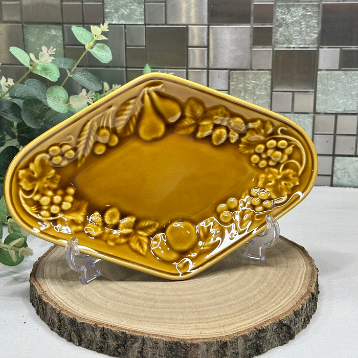 Royal Worcester Honey Orchard Diamond Dish - Vintage Porcelain Serving Dish