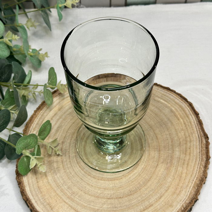 Recycled Green Glass Goblet - 300ml Wine Water Tumbler