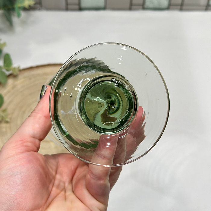 Recycled Green Glass Goblet - 300ml Wine Water Tumbler