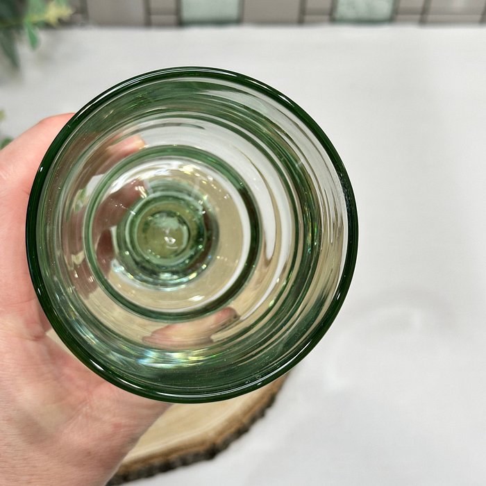 Recycled Green Glass Goblet - 300ml Wine Water Tumbler