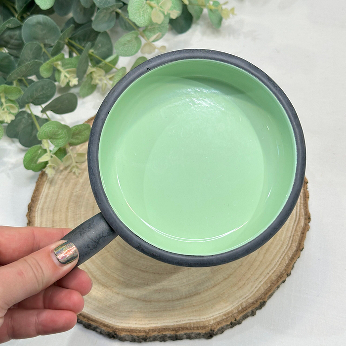 Vintage Aubecq Caquelon Green Glazed Serving Dish 1960s French Fondue Pot