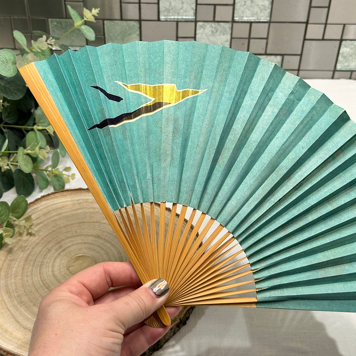 Vintage BOAC Advertising Fan Speedbird 1950s Travel Collectible Folding Fan