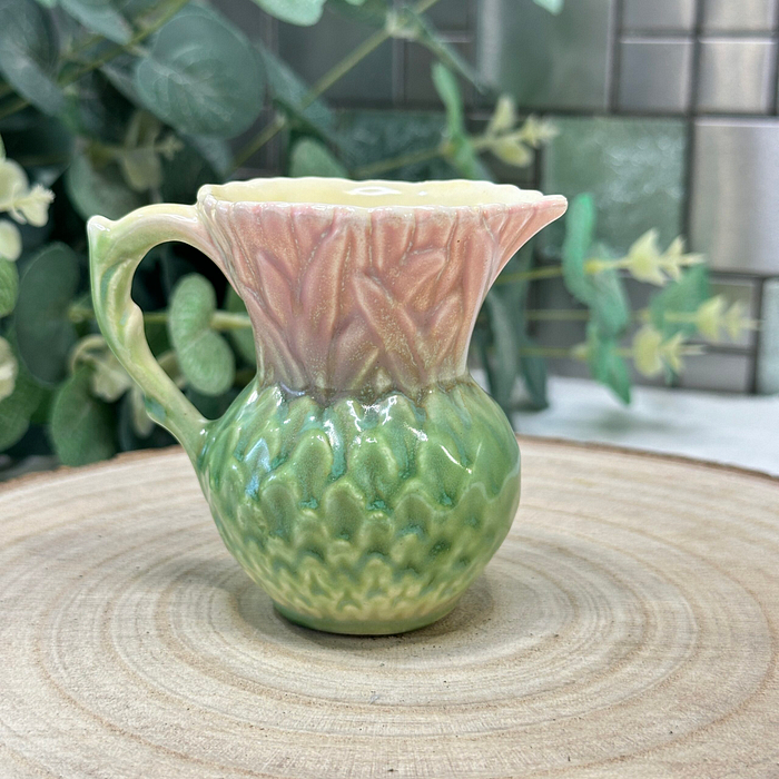 Vintage Sylvac Thistle Jug Small Pink Green Cream Milk Jug England`