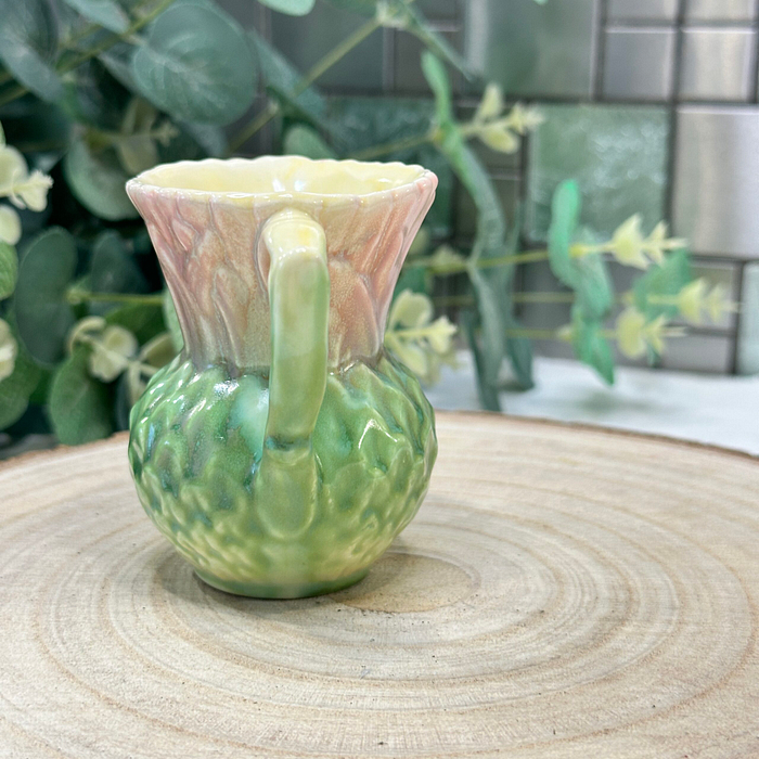 Vintage Sylvac Thistle Jug Small Pink Green Cream Milk Jug England`