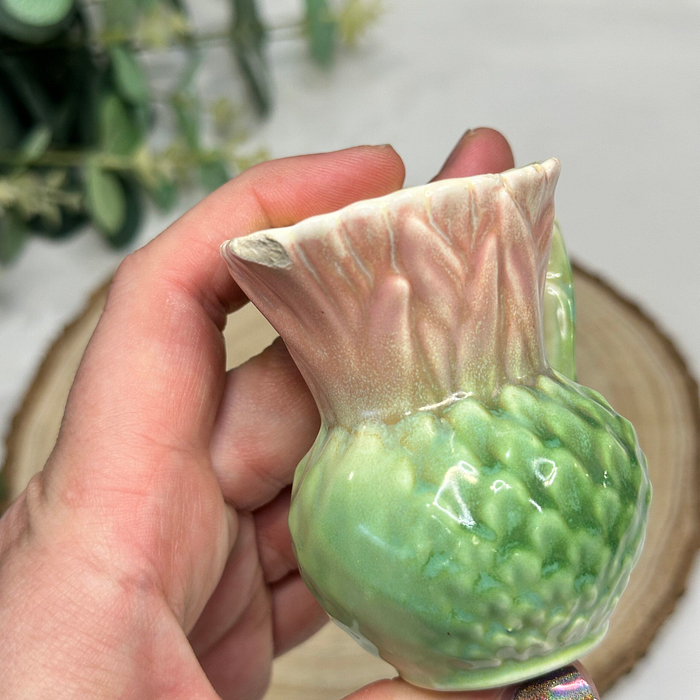 Vintage Sylvac Thistle Jug Small Pink Green Cream Milk Jug England`