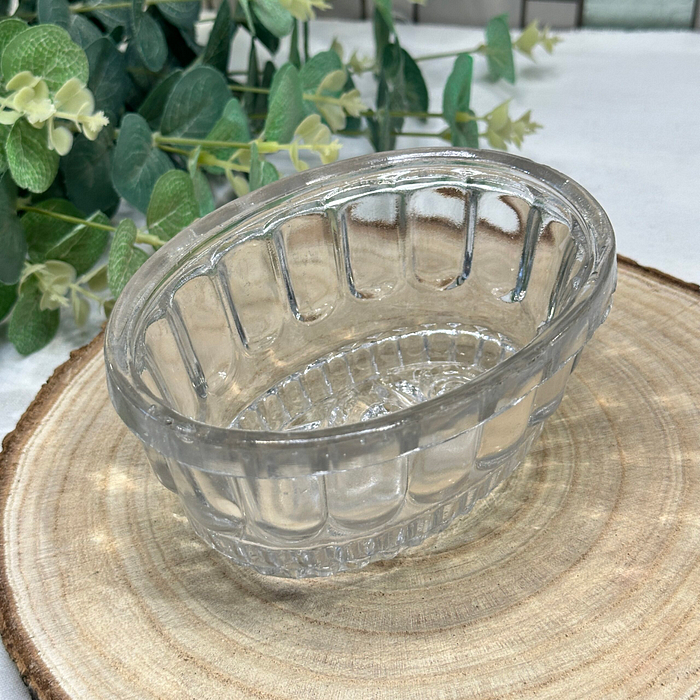 Vintage Royal Navy Jelly Mould Clear Glass Anchor Nautical Cloche