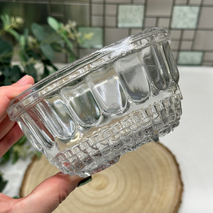 Vintage Royal Navy Jelly Mould Clear Glass Anchor Nautical Cloche