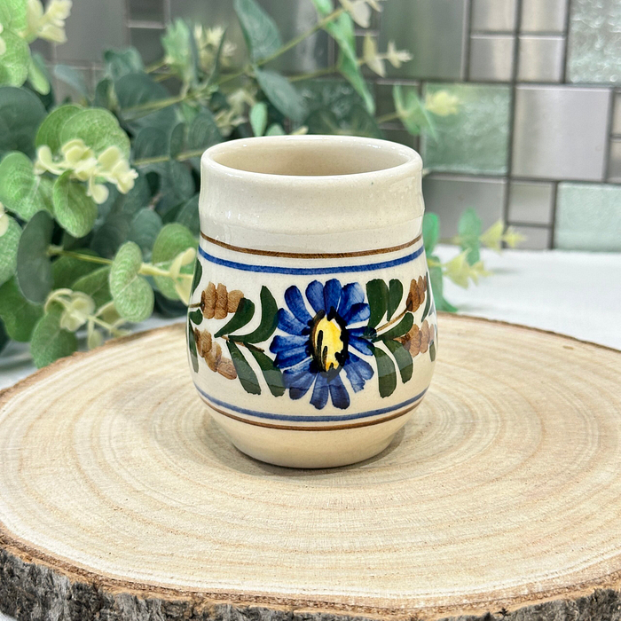 Vintage Hand-Painted Floral Pitcher & 2 Mugs Set Ceramic Folk Art