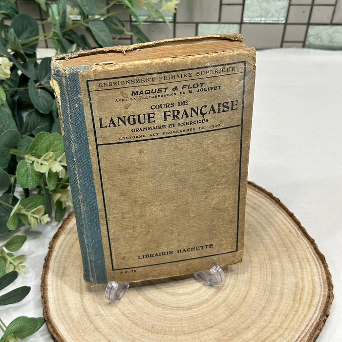 Vintage French Language Book 1920 Hachette Grammar Textbook 13th Ed