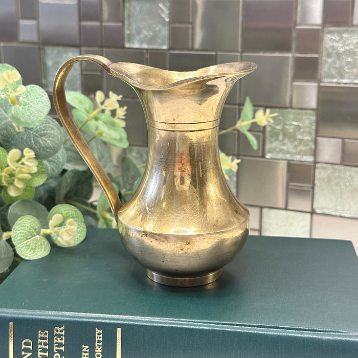 Vintage Brass Pitcher Small Jug Made in India Decorative Vase