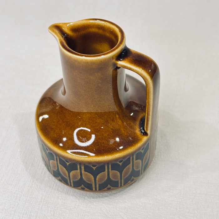 Title: Hornsea Heirloom Oil/Vinegar Bottle Brown 1970s No Stopper