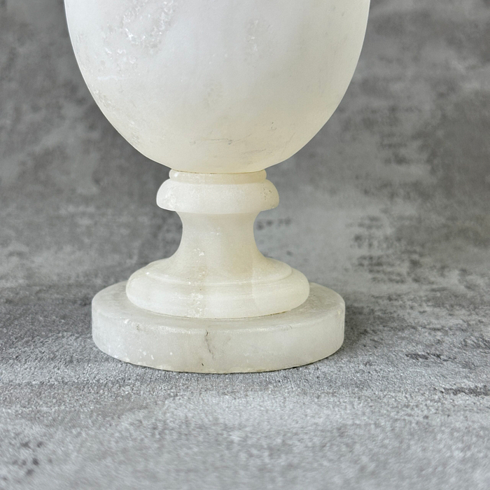 Small Alabaster Goblet Chalice Egg Cup Mineral Specimen Display