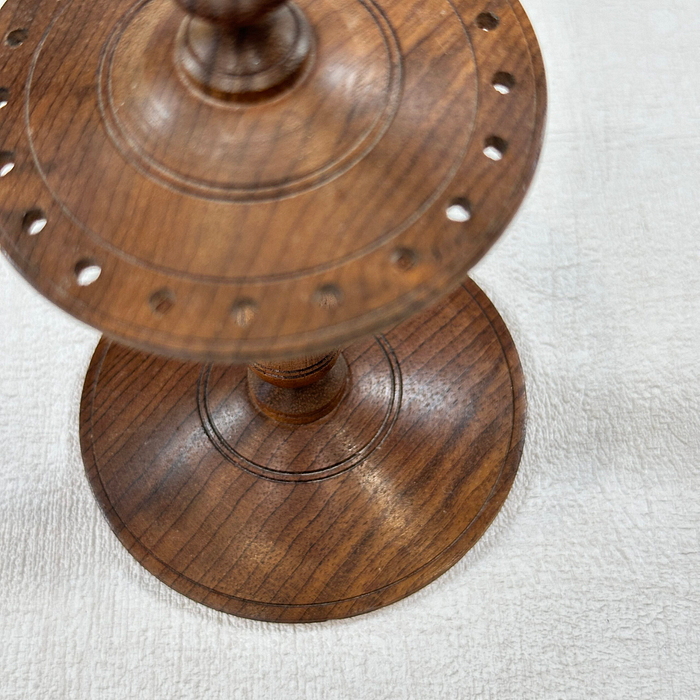 David Stanley Turned Walnut Wood Earring Stand Display Handmade