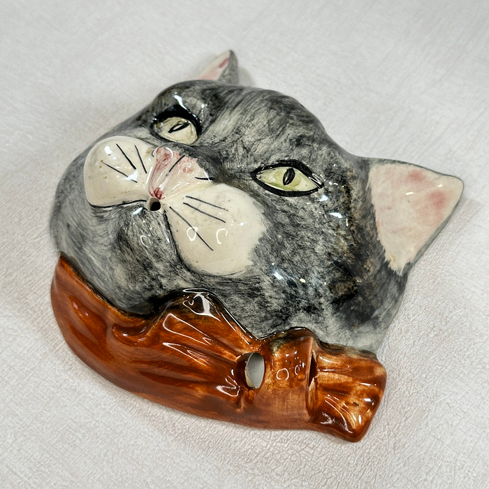 Vintage Toni Raymond Cat String Holder Dispenser 1950s/60s Pottery