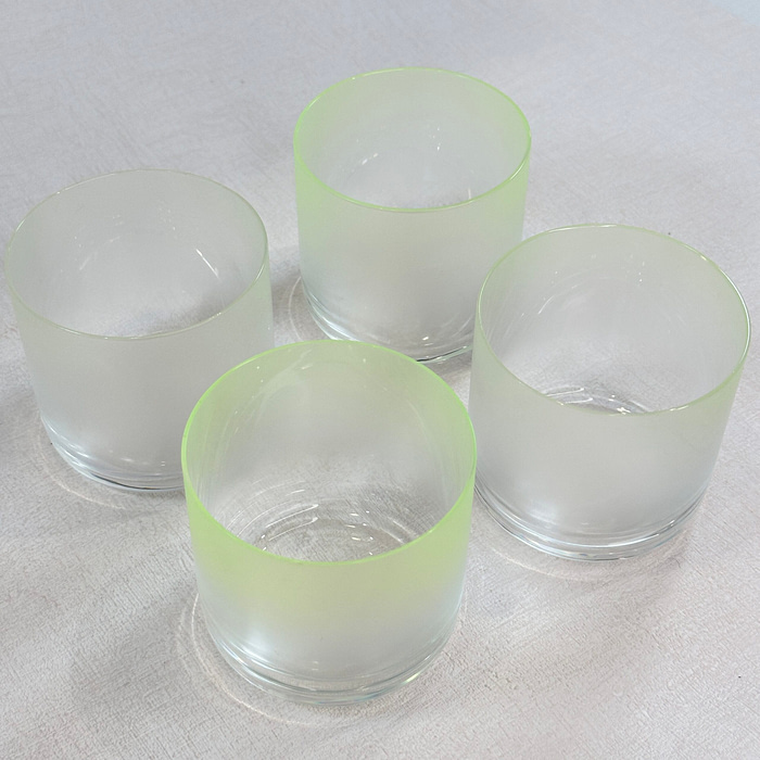 4 Hay Denmark Colour Glass Lowball Tumblers Yellow Gradient Scholten Baijings