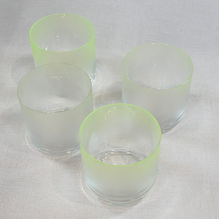 4 Hay Denmark Colour Glass Lowball Tumblers Yellow Gradient Scholten Baijings