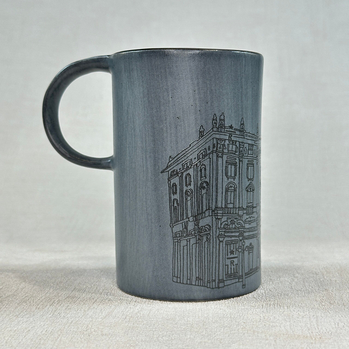 Starbucks Reserve Roastery Milano Mug Italy Grey 10oz Collectible