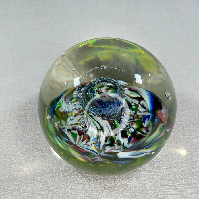 Vintage Caithness Glass Paperweight Myriad 1970s Scottish Art Glass