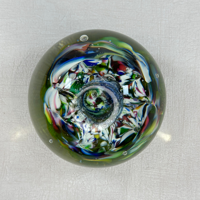 Vintage Caithness Glass Paperweight Myriad 1970s Scottish Art Glass