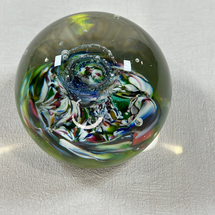 Vintage Caithness Glass Paperweight Myriad 1970s Scottish Art Glass