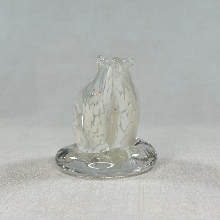 Vintage Swedish Glass Polar Bear Figurine Handblown Art Glass