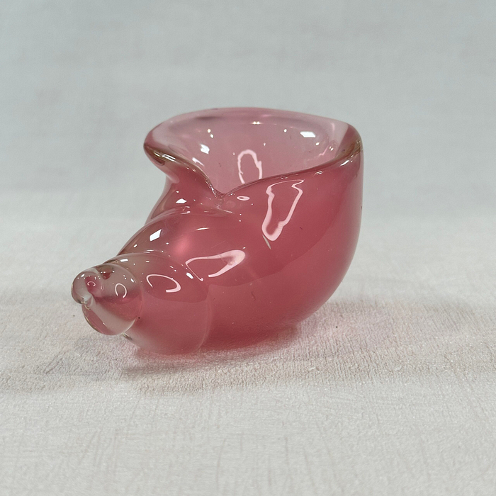 Vintage Murano Glass Conch Shell Bowl Pink Sommerso Seguso 1950s