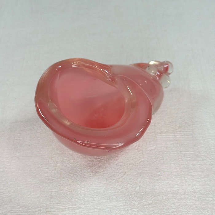 Vintage Murano Glass Conch Shell Bowl Pink Sommerso Seguso 1950s