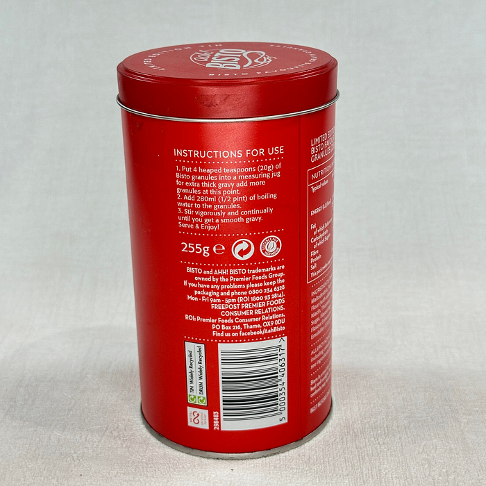 Limited Edition Bisto Gravy Granules Tin Red Vintage Style Collectors