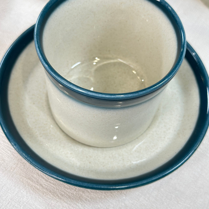 Wedgwood Blue Pacific Cup & Saucer Set x1 1970s Ombre Stoneware