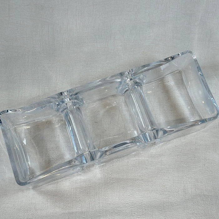 LSA Serve Trio Dish 3 Section Glass Serving Platter Tray 30cm Boxed