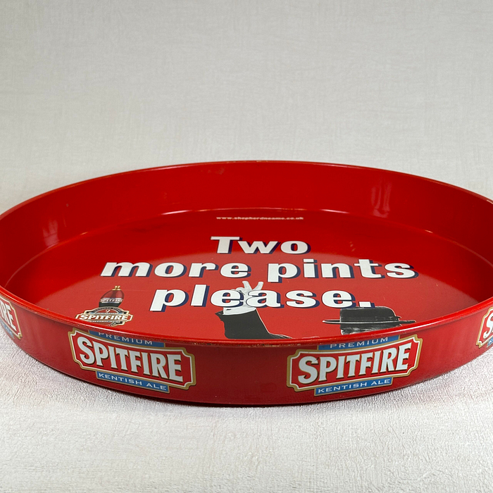 Rare Spitfire Collector Beer Tray | Shepherd Neame Brewery | Vintage Metal