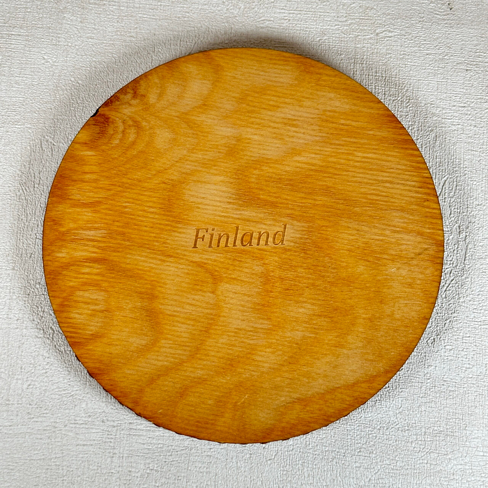 Handmade Wooden Trivet | Cat & Heart Design | Finnish Alder Wood | Coaster