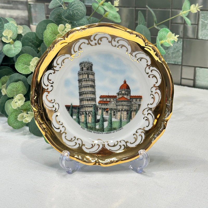 Vintage Hutschenreuther Arzberg Pisa Plate 1940s Souvenir Germany